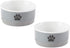 Bone Dry Ceramic Pet Bowls, Microwave & Dishwasher Safe, Non-Slip Bottom, Small Bowl Set, 4.25x2, Gray/Black, 2 Count