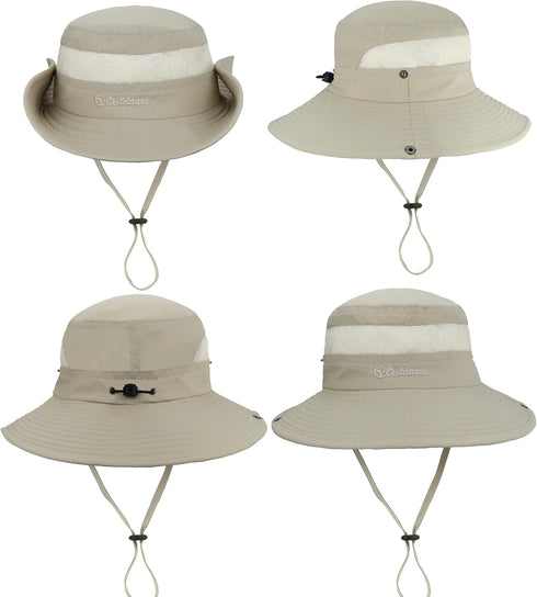 Outdoor Sun Hat, Bucket Hats for Women with Sun Protection, Mesh Quick-Dry Cap UPF 50+ (Adjustable Size)
