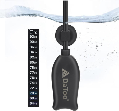 Super Mini Aquarium Heater, 6 Watts Small Fish Tank Flat Heater with Free Thermometer Strip, Submersible Slim Betta