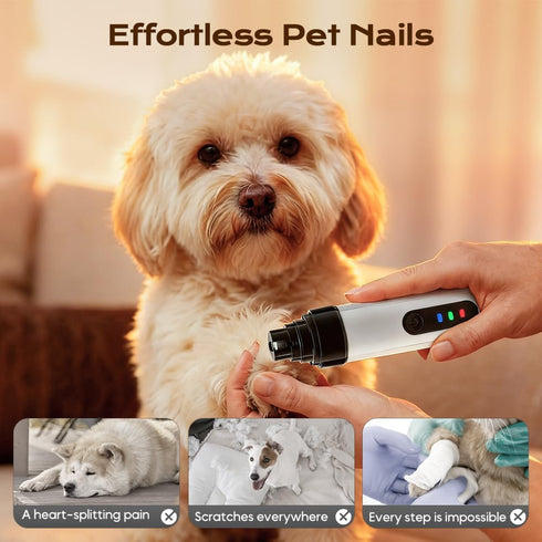 2026 Trimmers 2 Trimmer 2 Dog Nail Grinder, New Silent Pet Nail Grinder, Electric Dog Nail with Speed, Quiet Pet Nail