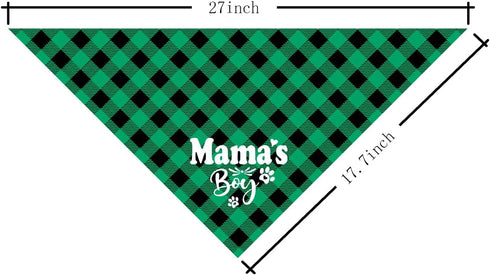 Mama’s Boy Dog Bandana, Dog Mom's Boy Gift Dog Bandana, Pet Scarf Accessories, Printed Dog Bandanas Gift for Dog Lover Birthday or Christmas, for Small Medium Large Dogs(N3)