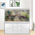 48X24IN Art Marble Aquarium Background, Natural Marble Glass Terrarium Background with 8 EVA Double-Sided Tape
