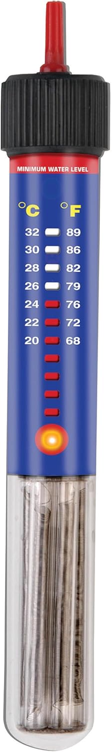Penn-Plax Cascade Heat Aquarium Heater, Fully Submersible, 50 Watt, 7.5” Length for Freshwater and Saltwater