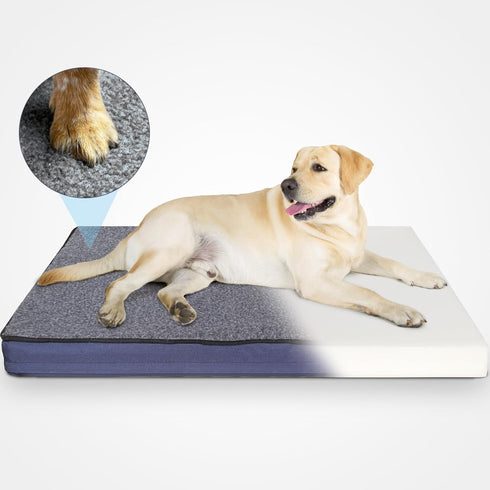 Dog Bed Mat, Reversible Crate Pad Mattress (Cool & Warm), Waterproof Linings, Removable Machine Washable Cover