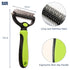 Dematting and Deshedding Brush for Dogs and Cats, Double Sided Pet Grooming Tool, Hair Shedding Comb (Green)