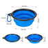 2 Pack Large Size Collapsible Dog Bowl, Food Grade Silicone, Portable Travel Bowl (Blue & Green)