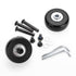 OwnMy 45mm x 18mm Luggage Wheels Replacement Set of 4, Mute Suitcase Replacement Wheels with Black Screws, Axles,