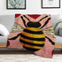 PALNKART Bee Hearts Warm Cozy Decorative Blanket for Sofa Bed Travel Camping Chair,