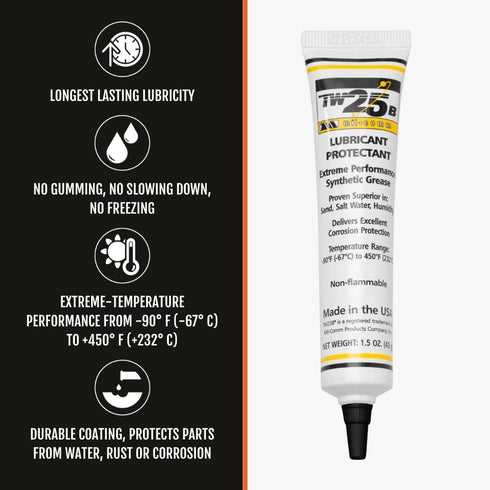 MIL-COMM TW25B 1.5-Ounce Gun Grease Lubricant Tube