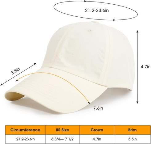 Unisex Running Baseball Hat Waterproof Outdoor Sun Protection Hat for Men and Women