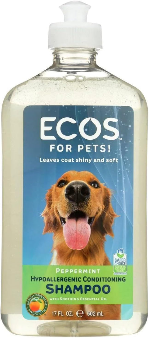 Earth Friendly Natural Pet Shampoo, Natural Peppermint Scent
