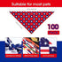 Generic 100 Pieces Holiday Dog Bandanas Halloween Thanksgiving Christmas New Year Bandanas for Dogs Autumn Fall Dog