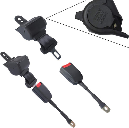 Podoy Upgraded Universal Golf Cart Seat Belts Kit, Retractable for E-ZGO TXT & RXV, Set of 2