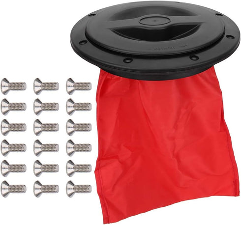 Round Kayak Hatch Lid with Sealing Storage Bag for Canoe Fishing Rigging (6 inches)
