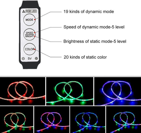 YHGSEE Electric Scooter LED Strip Light - Night Cycling Colorful Lamp for Xiaomi M365/pro, Waterproof Safety Skateboard