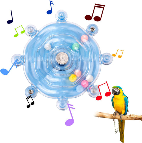 PEUTIER Parrot Spinner Toy, Medium Small Funny Parakeet Conures Toy Interactive Parrot Toy