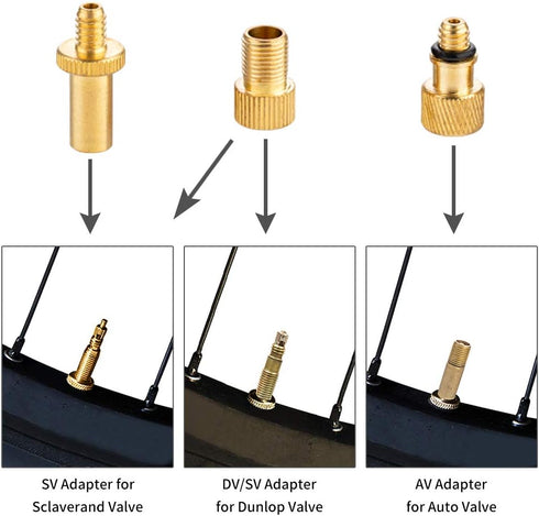 High-Grade Brass Valve Adapter for Bicycle Tire