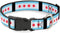 Buckle-Down Plastic Clip Collar, Chicago Flags/Black, 1" Wide, Fits 11-17" Neck, Medium