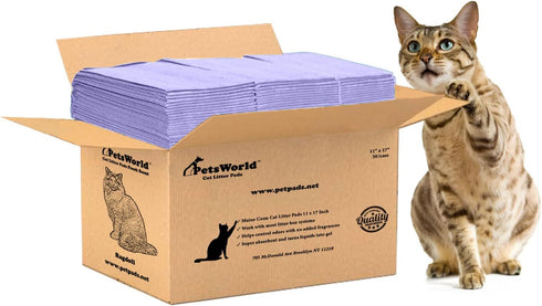 PetsWorld Universal Fit Cat Pad Refills for Litter Box, Unscented, Odor Control,