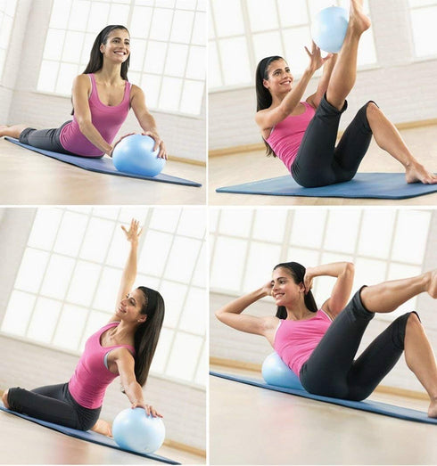 Vizuioer Mini Exercise Barre Ball for Yoga, Pilates, Stability Balance Training, Anti-Burst, Slip Resistant (Blue)