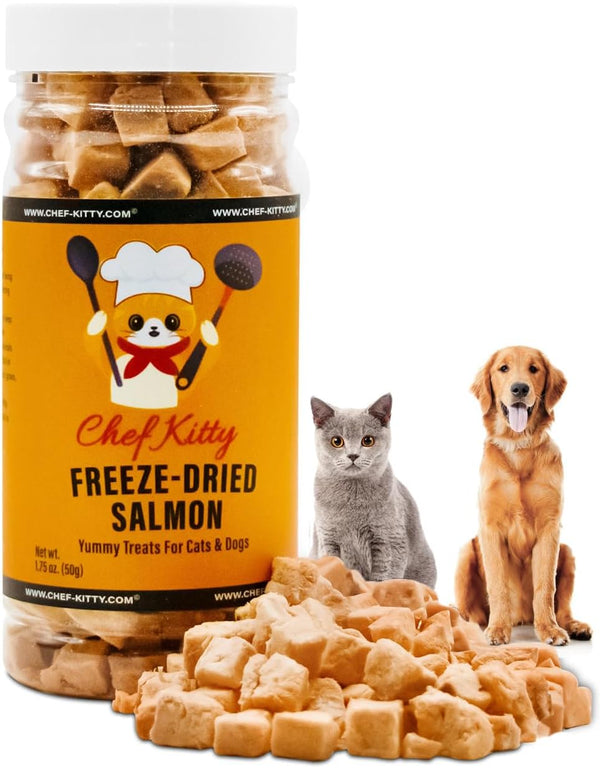 Freeze Dried Salmon Cat Treats | 100% Wild Caught Salmon Dog Treats,