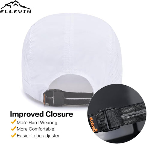 Unisex Baseball Cap - UPF 50 Unstructured Hat with Foldable Long Bill by ELLEWIN