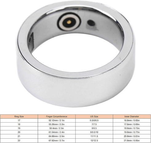 Luqeeg Smart Health Ring - Bluetooth Pressure Sleep Monitoring Health Monitor, IPX8 Waterproof, Rechargeable