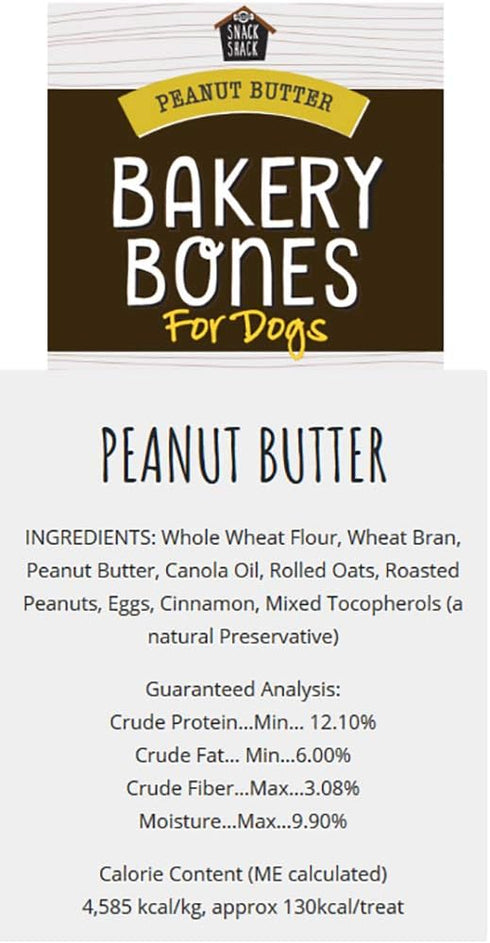 Cosmo's Snack Shack (24 Count Pack 1) Peanut Butter Bakery Bone - All Natural Dog Treat - Made in USA