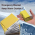 GALAXYLENSE Emergency Mylar Thermal Blanket for Survival Kits, Hiking, Camping, Bug Out, 10 Packs Gold