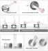 mwellewm 6Pcs Pet Food Can Supplies Set, 2Pcs Universal Silicone Can Covers, Mini Spatula, Dog Spoons for Feeding