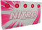 Nitro Long Distance Golf Balls (15PK) White Hot Core, 70 Compression, USGA Approved, Hot Pink