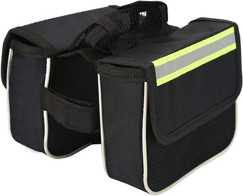 PU Bike Rear Rack Storage Bag, Durable Saddle Bag for Riding Cycling, Fits Most Bicycles