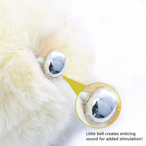 10-Pack Cat Tree Tower Accessories, Replaceable Ball Toy with Bell, Cream-White Dangling Toy
