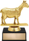 5.5" Gold Goat Dairy County Fair Award with Black Base