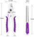 OneCut 6" Dog Nail Clippers, Professional Pet Nail Trimmers for Small, Medium, and Large Breeds (Purple)