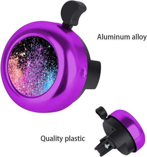 MZELQ Cute Bicycle Bell for Girls, Women, Kids, Adults - Adjustable Size Aluminum Bike Accessories Ring with Clear Sound