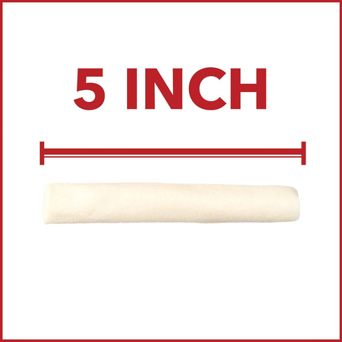 Pet Factory American Beefhide Chip Rolls Dog Chew Treats, Natural Flavor, 5", 16 Count/1 Pack