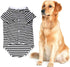 Dog Shirts for Large Dogs - Oversized Breathable Striped T Shirt Pullover Clothes for Medium to Large Dogs (Size L)