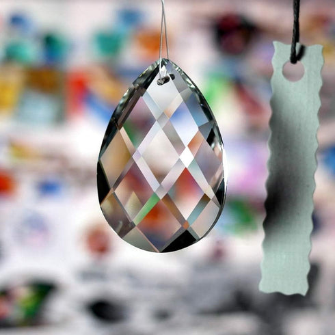 DRAGONRUN 1pc 38mm Clear Chandelier Glass Lamp Prisms Parts Hanging Drops Pendants