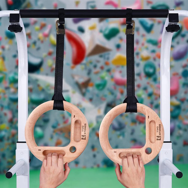Two Stones Portable Hangboard Rock Climbing as Pull Up Ring for Rock