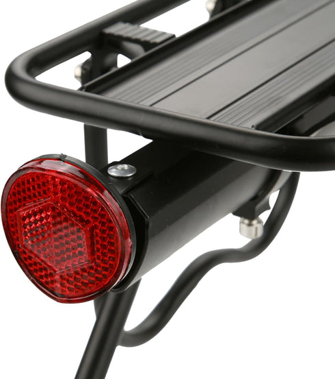 GOTOTOP Strong Alloy Rear Bike Rack, Black Pannier Bag Luggage Carrier, 55 Lbs Capacity with Reflector for Bike Cycle