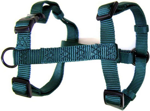 Hamilton Adjustable Comfort Nylon Dog Harness, Dark Green, 3/4" x 20-30"