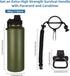 Volhoply 4 Pack Insulated Water Bottles, 40 oz Stainless Steel Sports Bottle with Paracord Handle