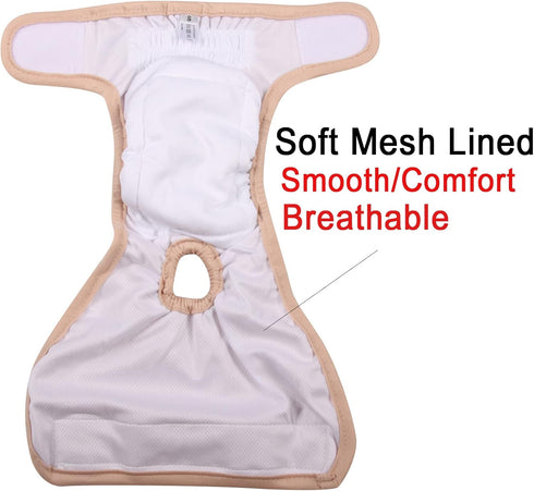 Dogs,(4 Pack) Vecomfy Reusable Female Dog Diapers for Medium Easy Absorbent Medium Doggie Diapers for Peeing