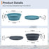 Kytely 2 Pack Medium Collapsible Dog Bowls (650ml), Portable Travel Food Water Bowl with Clasp for Outdoor