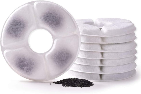 Rarloner 8 Pack Pet Fountain Filters for 1.6L Cat Water Fountain, Activated Carbon, Compatible with YOUTHINK, HOMMII,