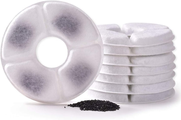 Rarloner 8 Pack Pet Fountain Filters for 1.6L Cat Water Fountain, Activated Carbon, Compatible with YOUTHINK, HOMMII,