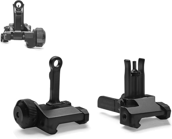 ORPUNA Tactical KAC300 Flip Up Front Rear Iron Sights SetRapid Transition Fold Backup