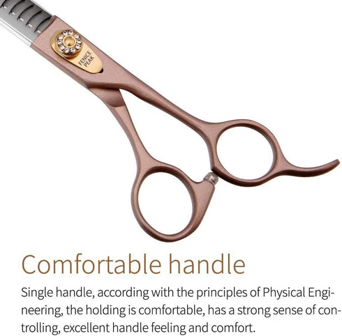 Fenice Peak Thinning Shears for Dogs and Cats, Professional 440C Stainless Steel Trimming Scissors 7.5''