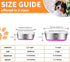 2-in-1 Metal Dog Bowl with Slow Feeder Insert, Stainless Steel Food Grade 304 Bowl with Anti-Slip Base for Small &